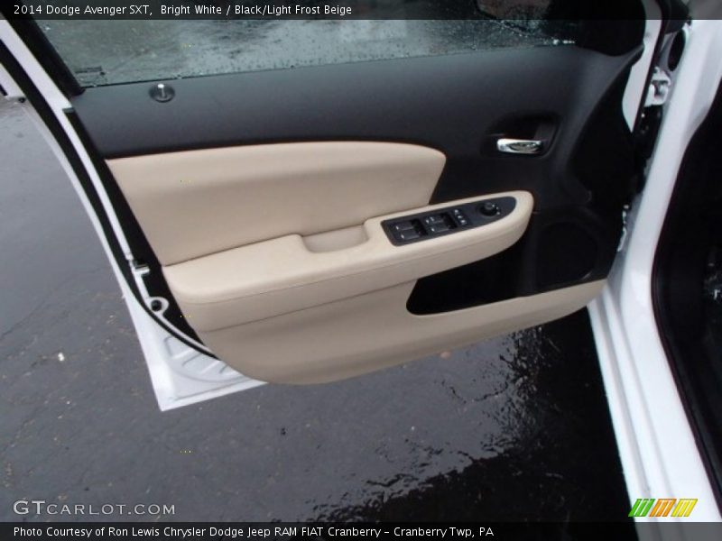 Bright White / Black/Light Frost Beige 2014 Dodge Avenger SXT