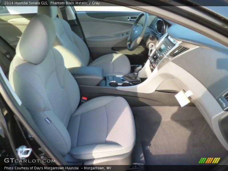Phantom Black Metallic / Gray 2014 Hyundai Sonata GLS
