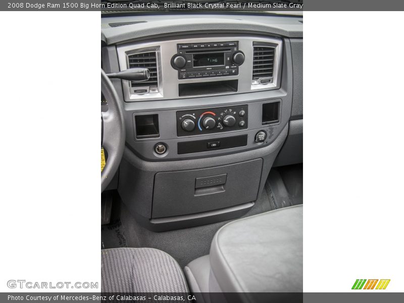 Brilliant Black Crystal Pearl / Medium Slate Gray 2008 Dodge Ram 1500 Big Horn Edition Quad Cab