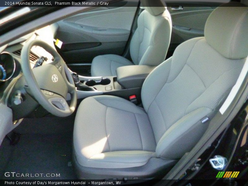 Phantom Black Metallic / Gray 2014 Hyundai Sonata GLS