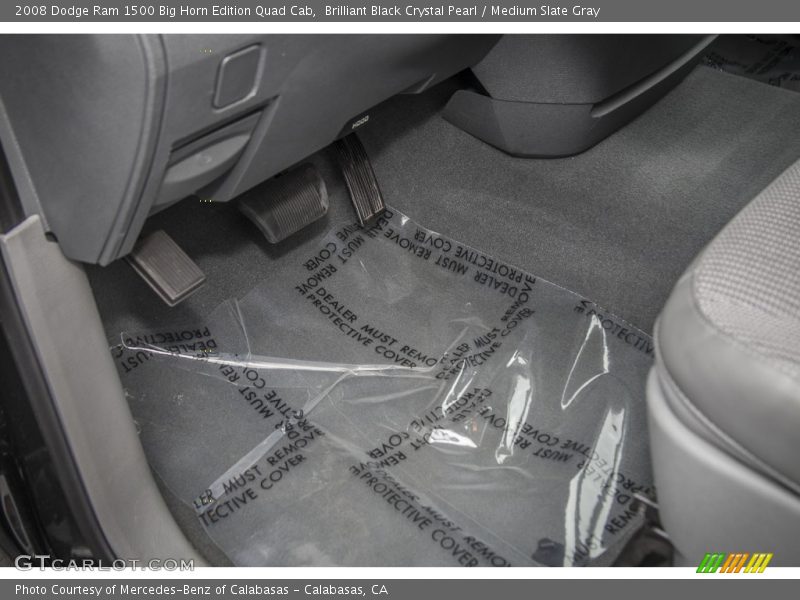 Brilliant Black Crystal Pearl / Medium Slate Gray 2008 Dodge Ram 1500 Big Horn Edition Quad Cab