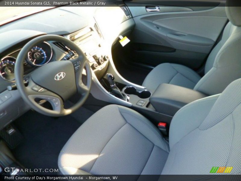 Phantom Black Metallic / Gray 2014 Hyundai Sonata GLS