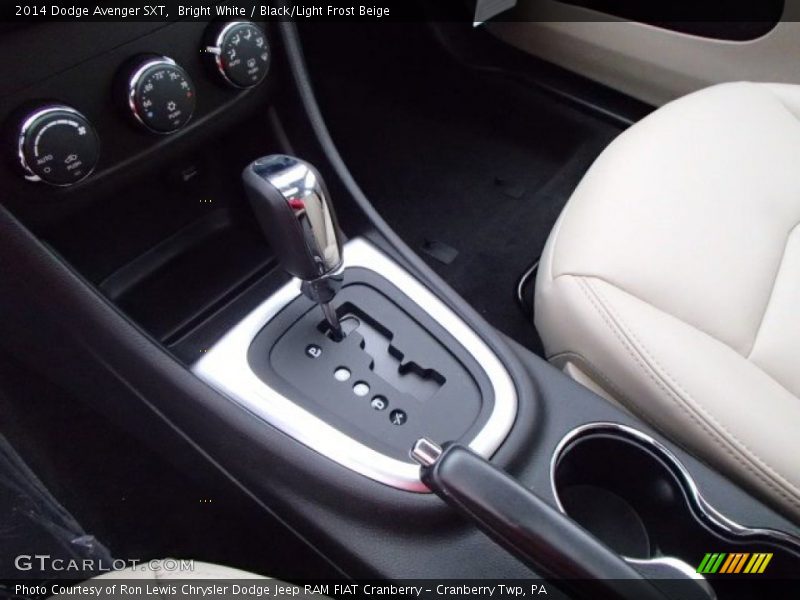 Bright White / Black/Light Frost Beige 2014 Dodge Avenger SXT