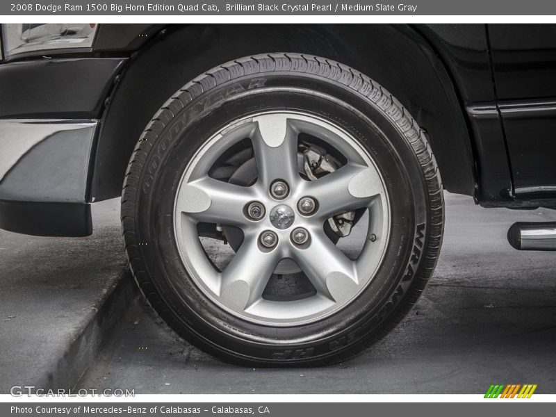 Brilliant Black Crystal Pearl / Medium Slate Gray 2008 Dodge Ram 1500 Big Horn Edition Quad Cab