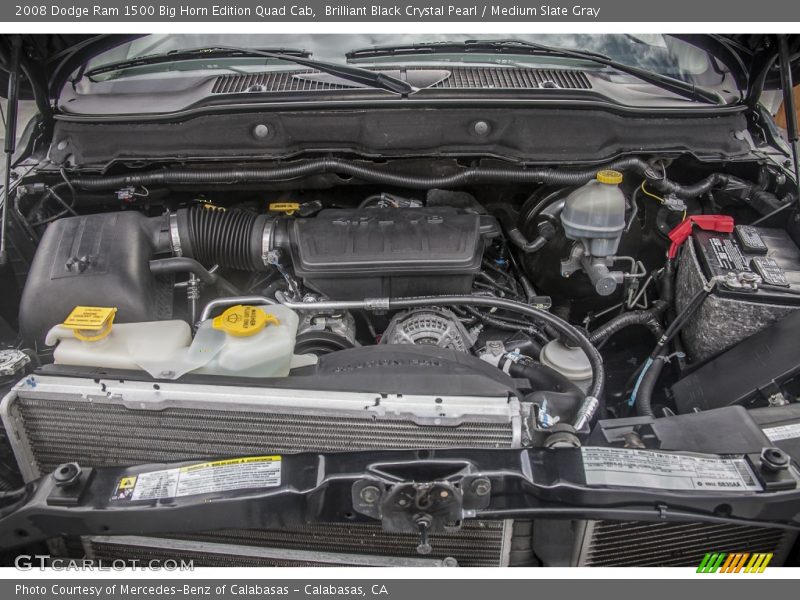 Brilliant Black Crystal Pearl / Medium Slate Gray 2008 Dodge Ram 1500 Big Horn Edition Quad Cab