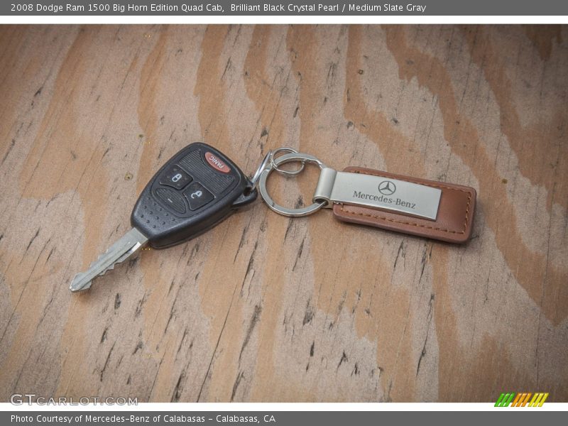 Brilliant Black Crystal Pearl / Medium Slate Gray 2008 Dodge Ram 1500 Big Horn Edition Quad Cab