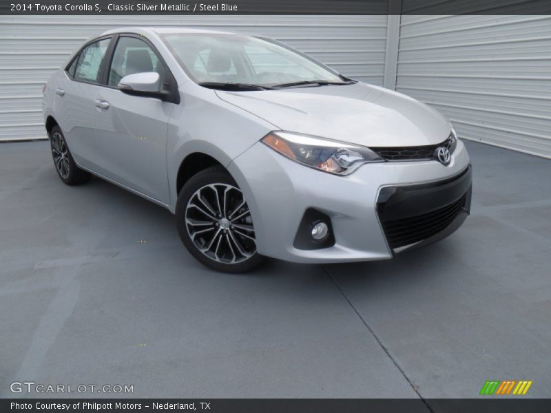 Classic Silver Metallic / Steel Blue 2014 Toyota Corolla S