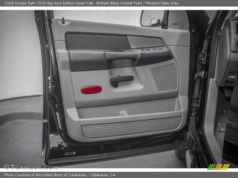 Brilliant Black Crystal Pearl / Medium Slate Gray 2008 Dodge Ram 1500 Big Horn Edition Quad Cab