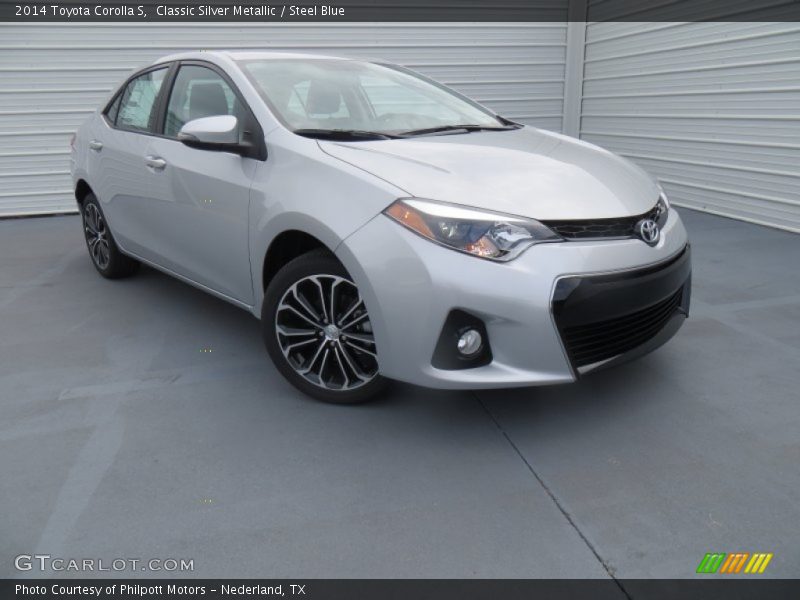 Classic Silver Metallic / Steel Blue 2014 Toyota Corolla S