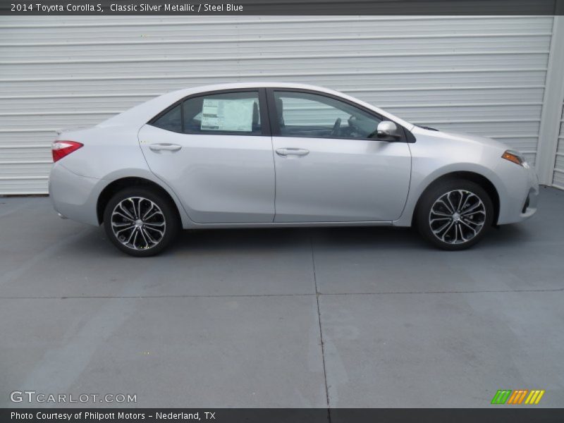Classic Silver Metallic / Steel Blue 2014 Toyota Corolla S