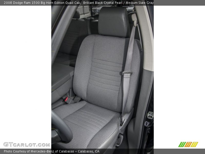 Brilliant Black Crystal Pearl / Medium Slate Gray 2008 Dodge Ram 1500 Big Horn Edition Quad Cab