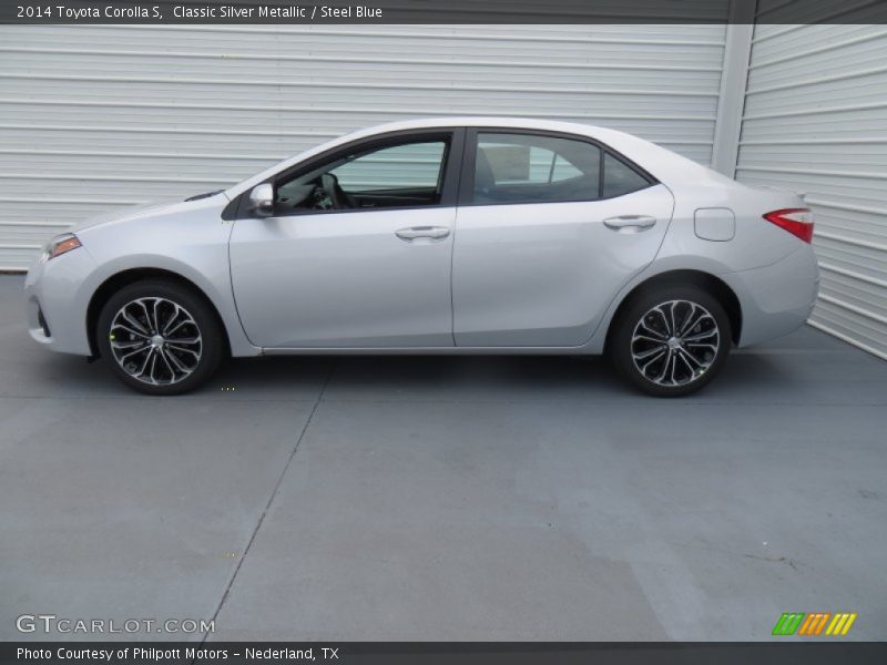 Classic Silver Metallic / Steel Blue 2014 Toyota Corolla S