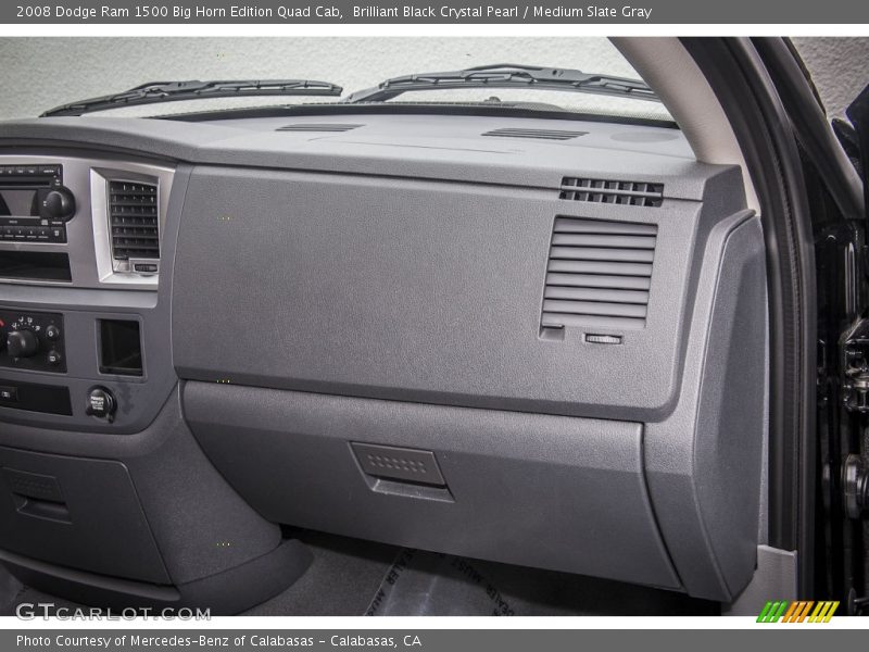 Brilliant Black Crystal Pearl / Medium Slate Gray 2008 Dodge Ram 1500 Big Horn Edition Quad Cab
