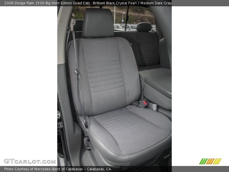 Brilliant Black Crystal Pearl / Medium Slate Gray 2008 Dodge Ram 1500 Big Horn Edition Quad Cab