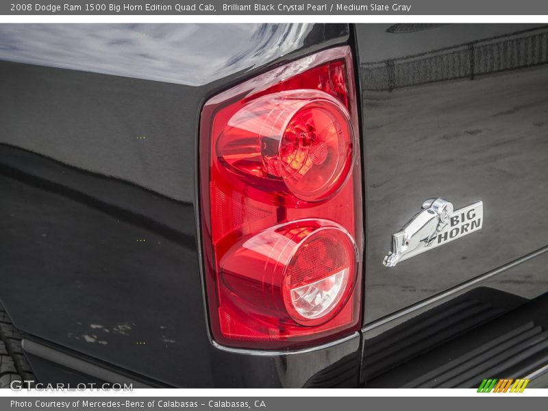 Brilliant Black Crystal Pearl / Medium Slate Gray 2008 Dodge Ram 1500 Big Horn Edition Quad Cab