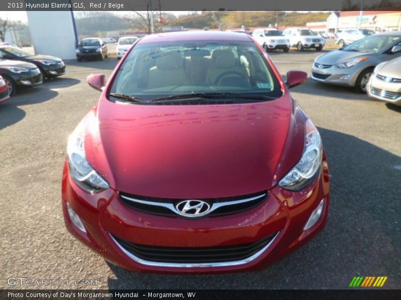 Red / Beige 2013 Hyundai Elantra GLS