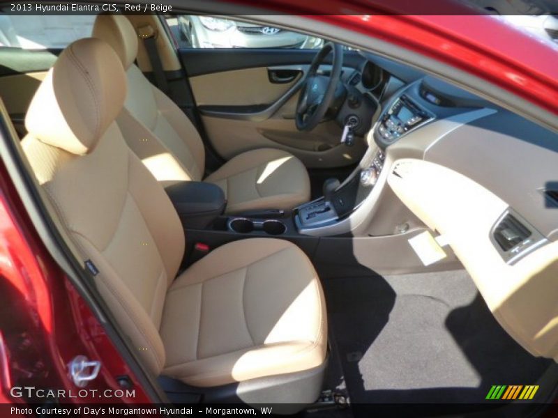 Red / Beige 2013 Hyundai Elantra GLS