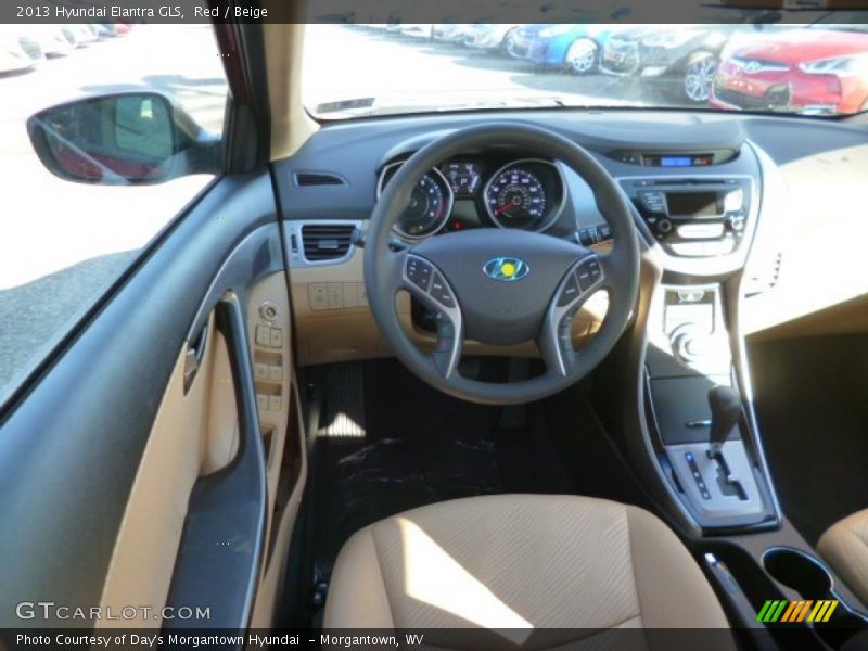 Red / Beige 2013 Hyundai Elantra GLS