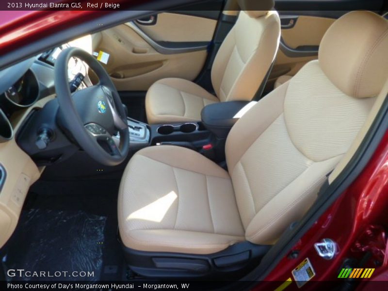 Red / Beige 2013 Hyundai Elantra GLS