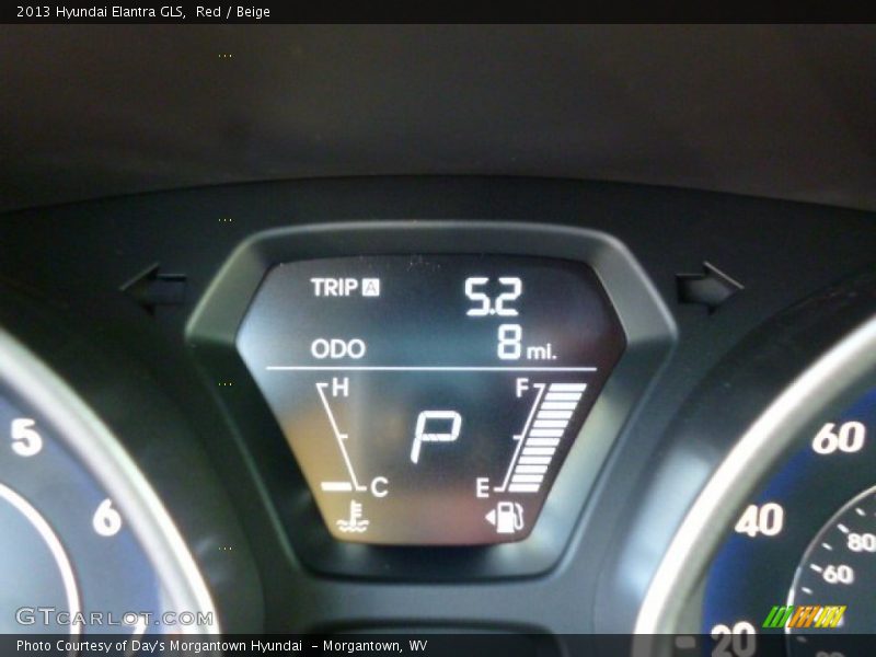 Red / Beige 2013 Hyundai Elantra GLS