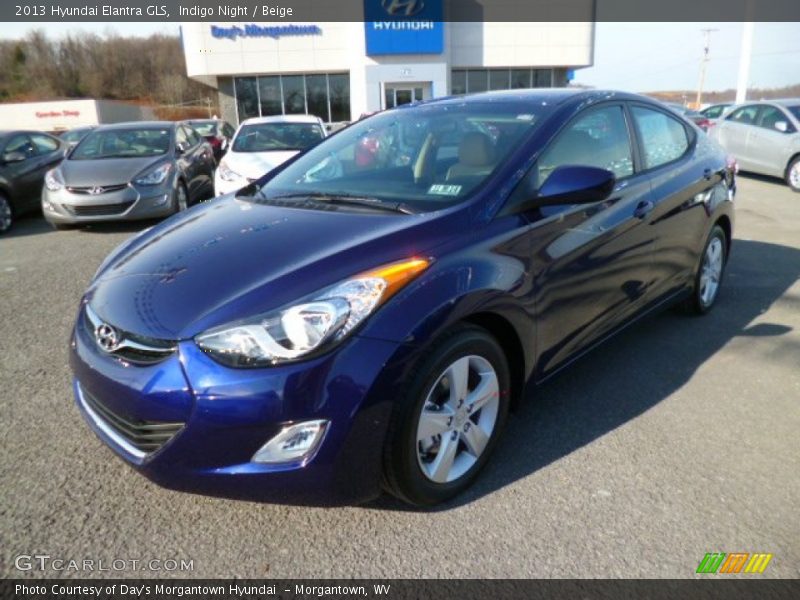 Indigo Night / Beige 2013 Hyundai Elantra GLS