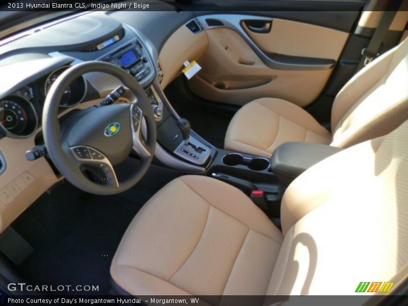 Indigo Night / Beige 2013 Hyundai Elantra GLS