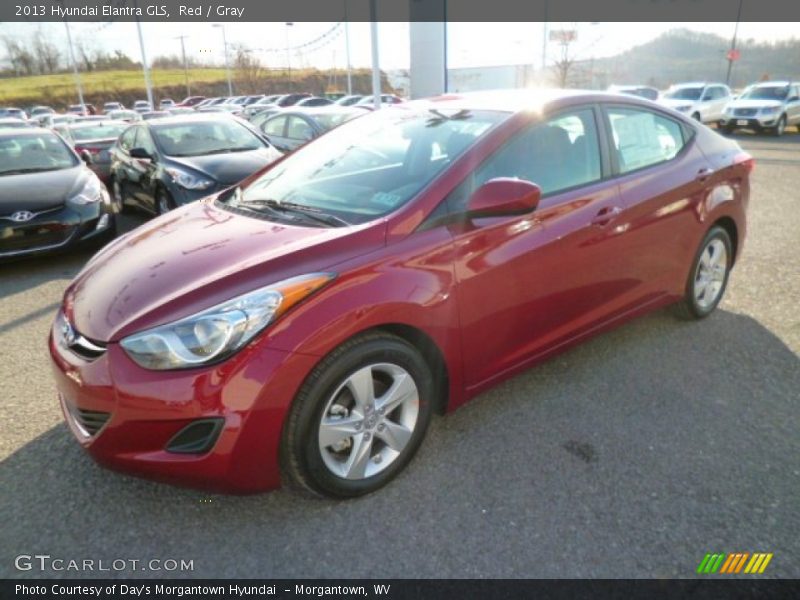 Red / Gray 2013 Hyundai Elantra GLS
