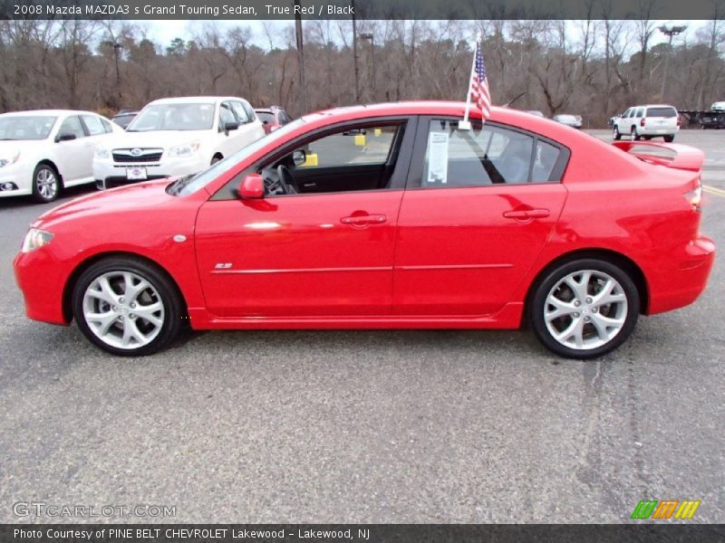 True Red / Black 2008 Mazda MAZDA3 s Grand Touring Sedan