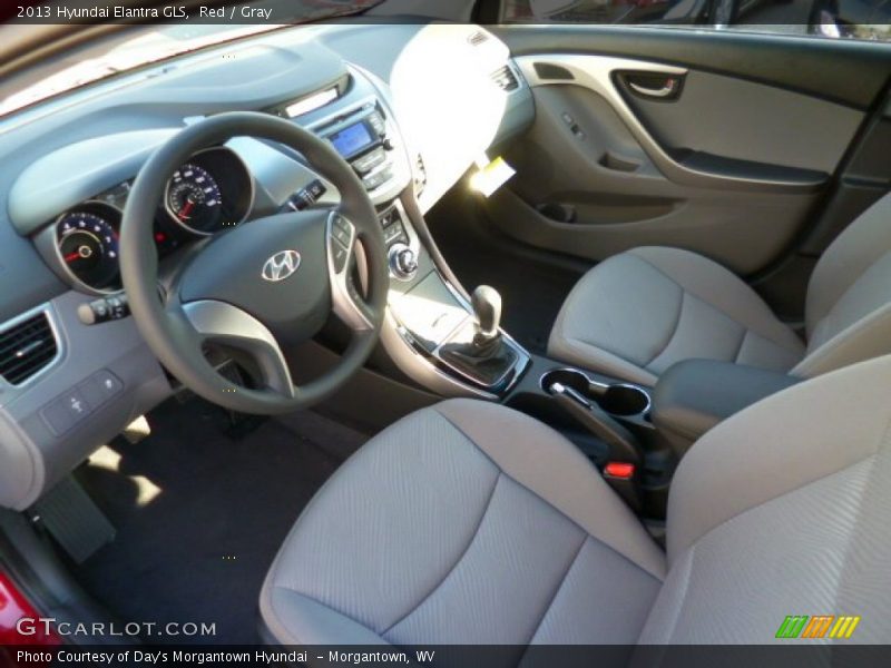 Red / Gray 2013 Hyundai Elantra GLS