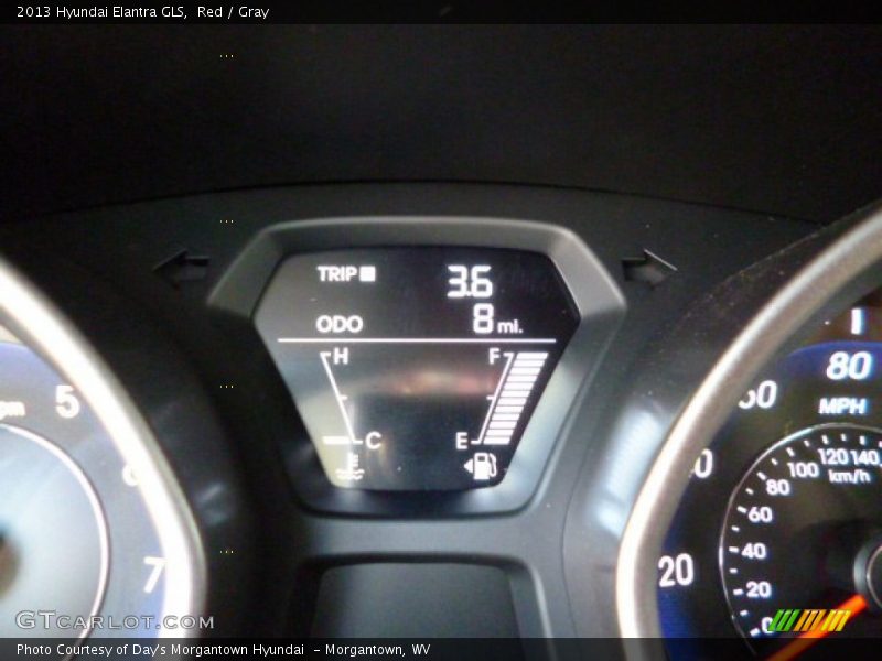 Red / Gray 2013 Hyundai Elantra GLS