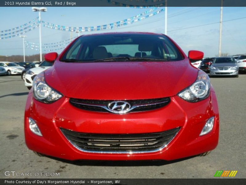 Red / Beige 2013 Hyundai Elantra GLS