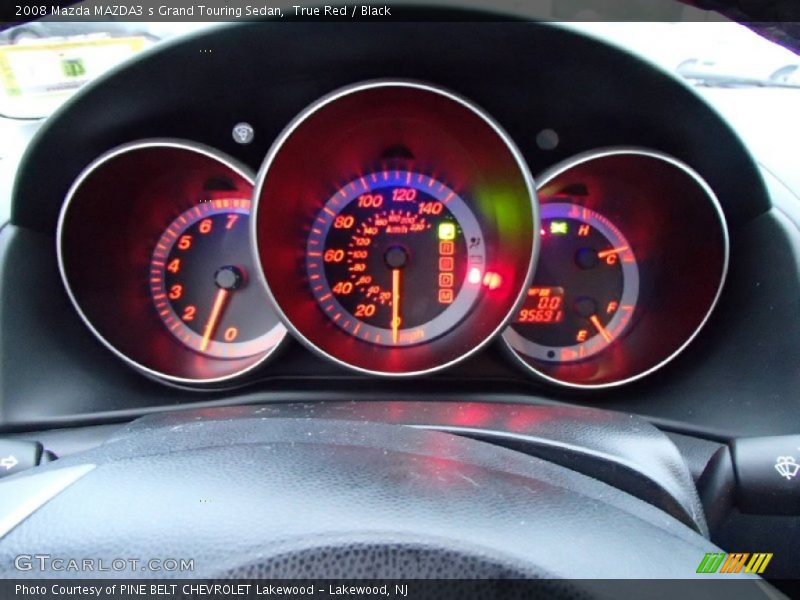 True Red / Black 2008 Mazda MAZDA3 s Grand Touring Sedan