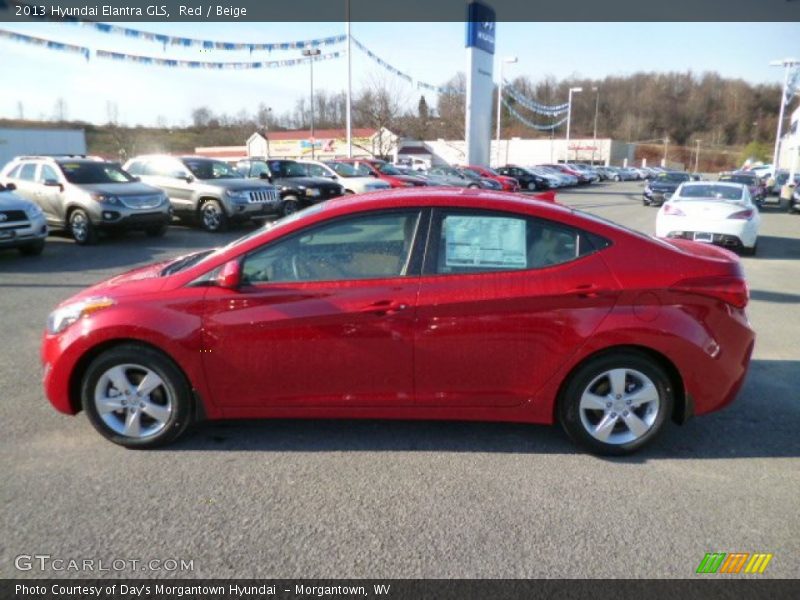 Red / Beige 2013 Hyundai Elantra GLS