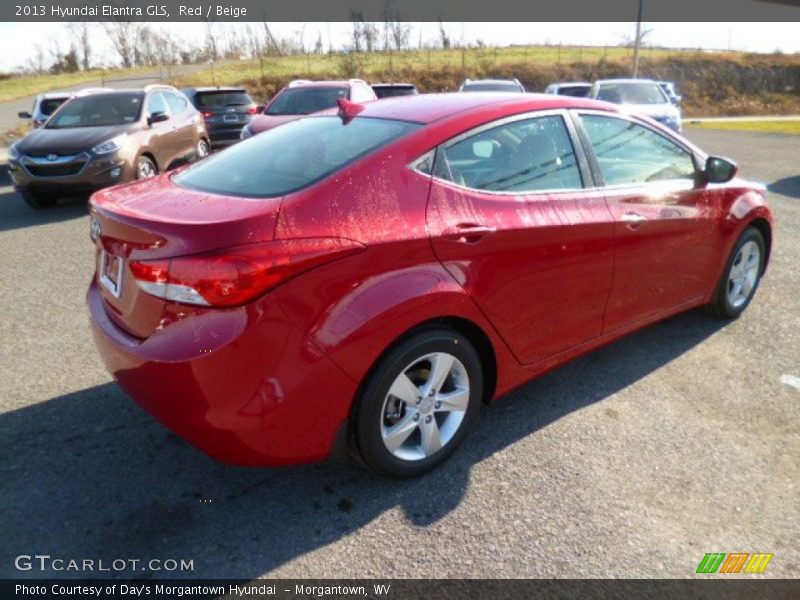 Red / Beige 2013 Hyundai Elantra GLS