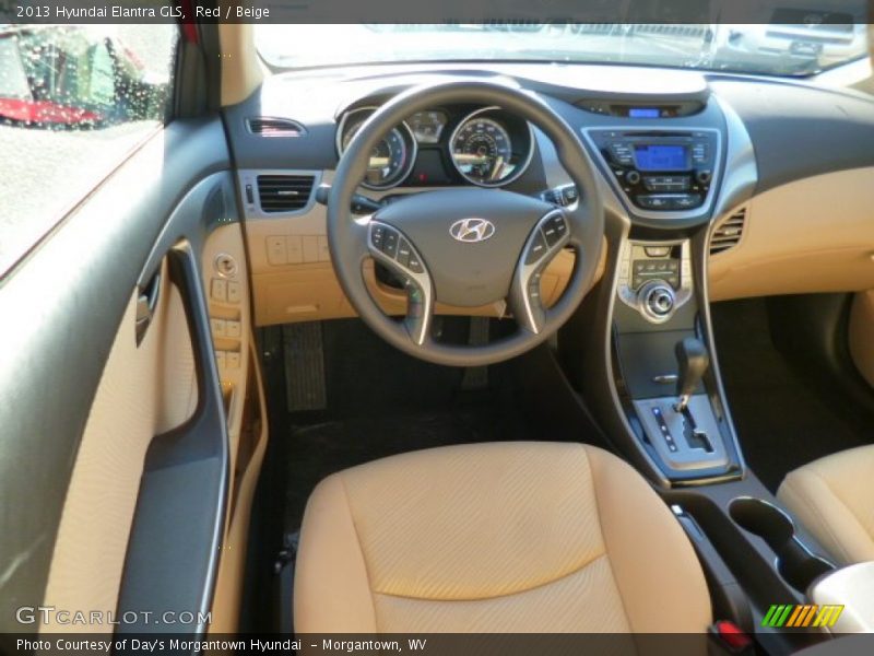 Red / Beige 2013 Hyundai Elantra GLS