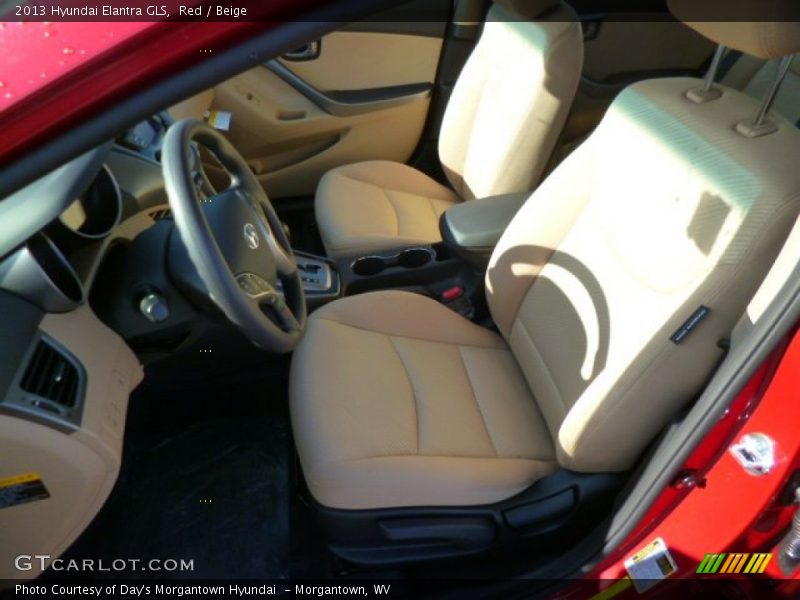 Red / Beige 2013 Hyundai Elantra GLS