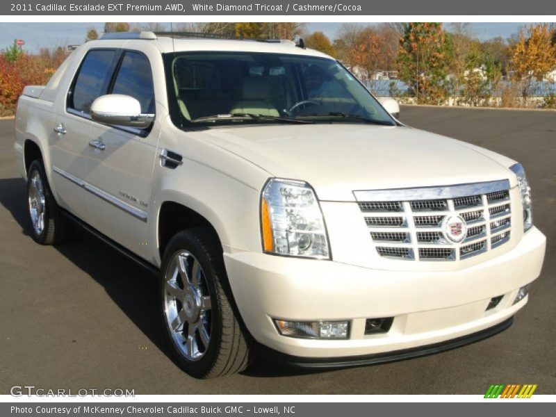 White Diamond Tricoat / Cashmere/Cocoa 2011 Cadillac Escalade EXT Premium AWD