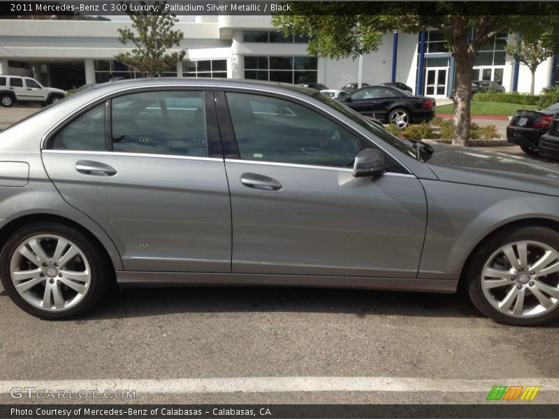 Palladium Silver Metallic / Black 2011 Mercedes-Benz C 300 Luxury