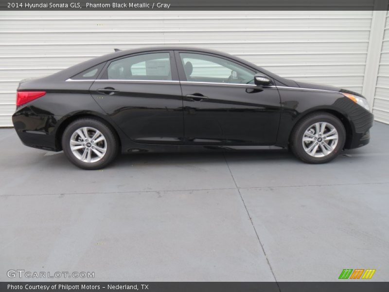 Phantom Black Metallic / Gray 2014 Hyundai Sonata GLS