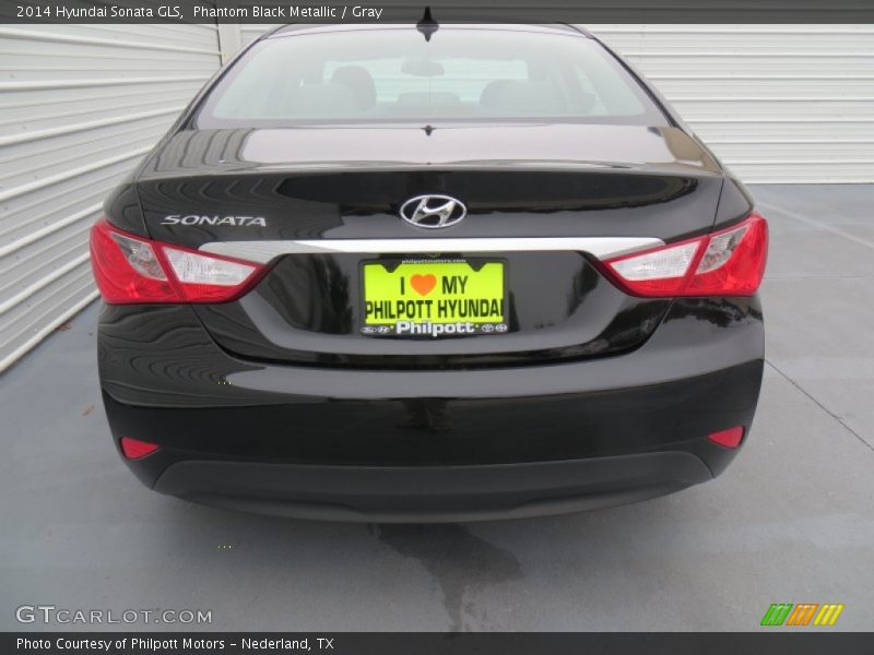 Phantom Black Metallic / Gray 2014 Hyundai Sonata GLS