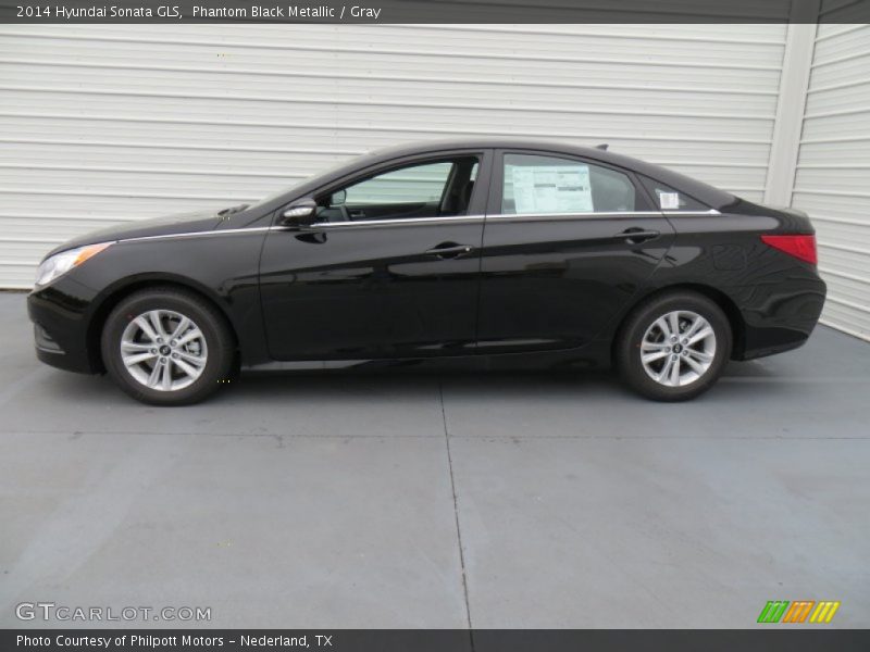 Phantom Black Metallic / Gray 2014 Hyundai Sonata GLS