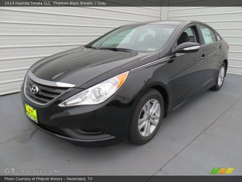 Phantom Black Metallic / Gray 2014 Hyundai Sonata GLS