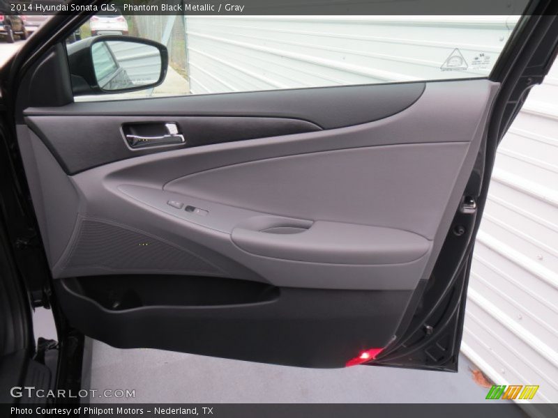 Phantom Black Metallic / Gray 2014 Hyundai Sonata GLS