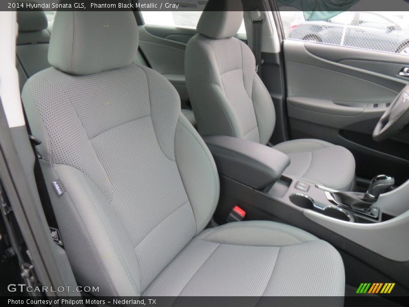 Phantom Black Metallic / Gray 2014 Hyundai Sonata GLS