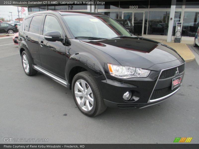 Labrador Black Metallic / Beige 2012 Mitsubishi Outlander GT S AWD