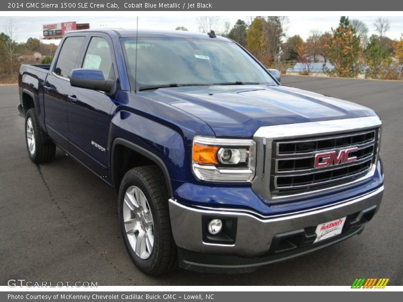 Cobalt Blue Metallic / Jet Black 2014 GMC Sierra 1500 SLE Crew Cab