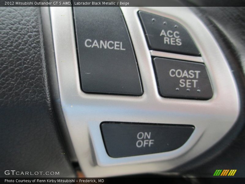 Controls of 2012 Outlander GT S AWD