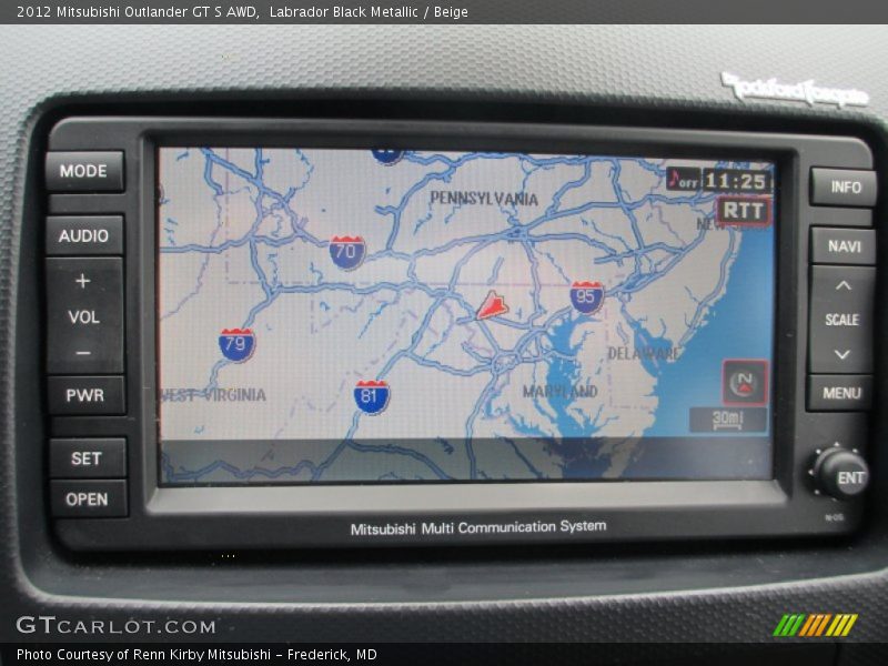Labrador Black Metallic / Beige 2012 Mitsubishi Outlander GT S AWD