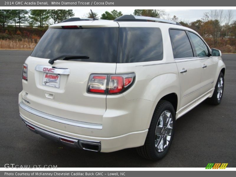 White Diamond Tricoat / Cocoa Dune 2014 GMC Acadia Denali