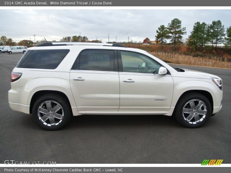 White Diamond Tricoat / Cocoa Dune 2014 GMC Acadia Denali